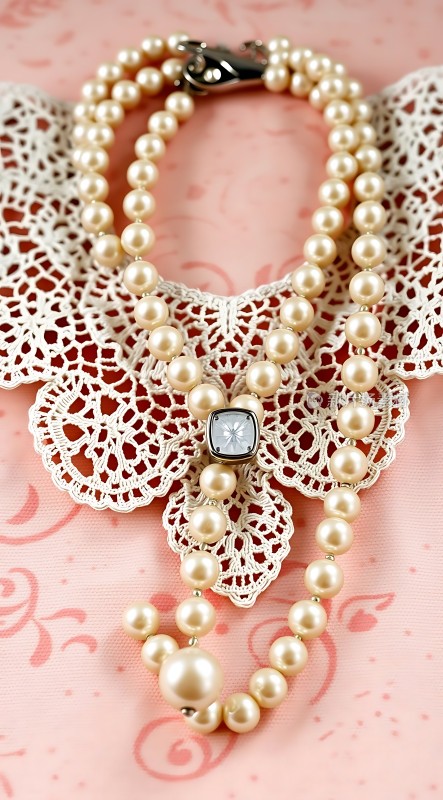 珍珠蕾丝项链