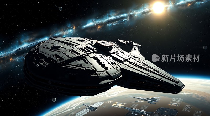 星际飞船遨游宇宙
