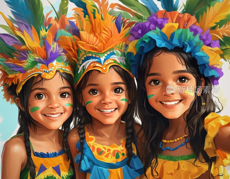 巴西女孩狂欢节装