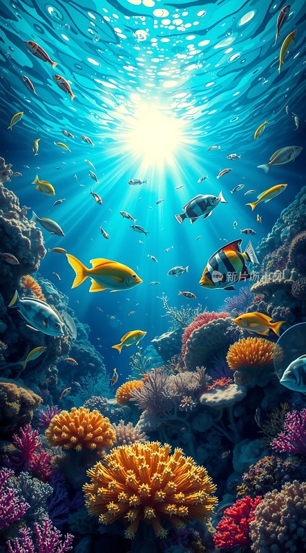 阳光下的海底世界