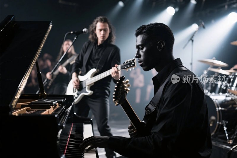 乐队现场演奏场景