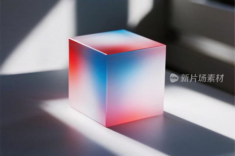 彩色渐变立方体光影