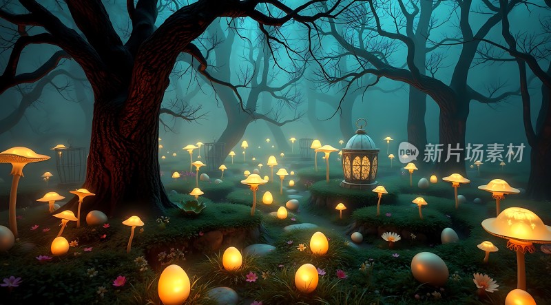 神秘森林夜光奇景