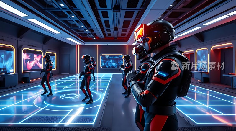 未来战士集结科技感十足的场景