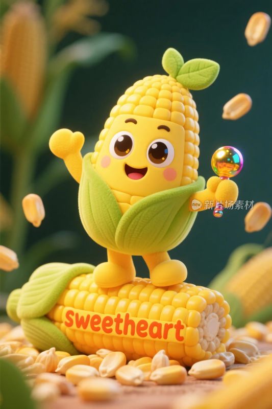 可爱玉米卡通形象