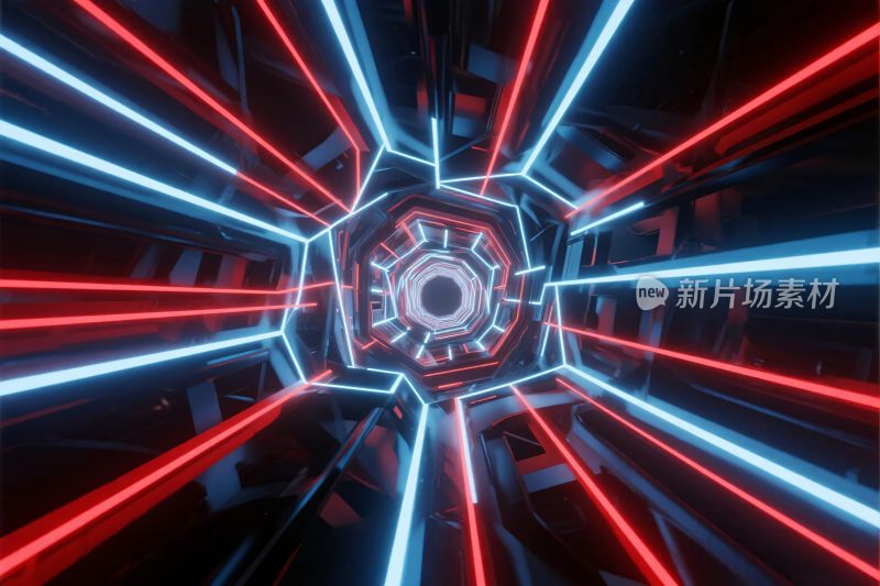 霓虹科技隧道特效