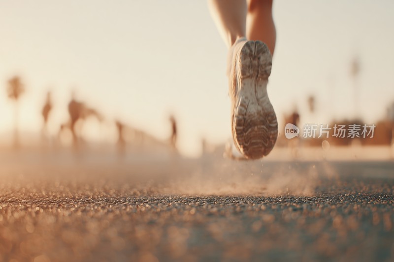 奔跑中的动感脚步