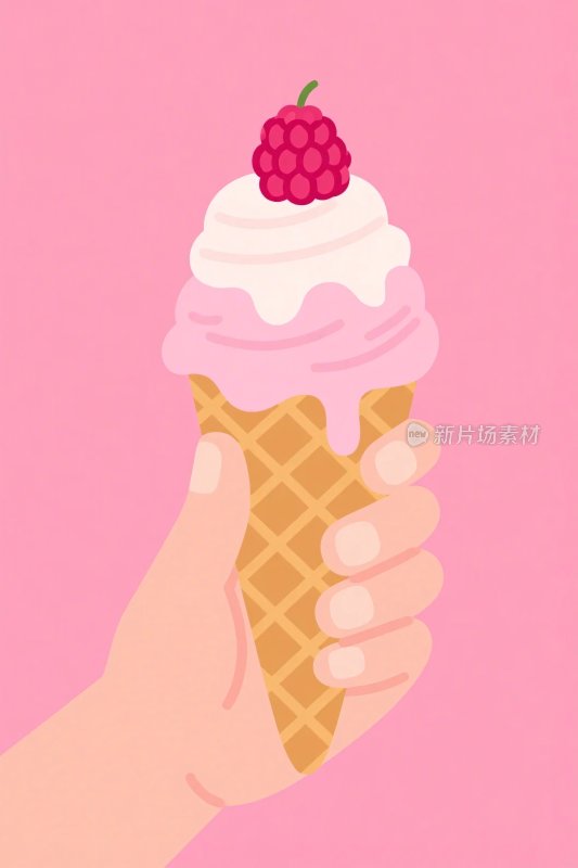 冰淇淋甜筒插画