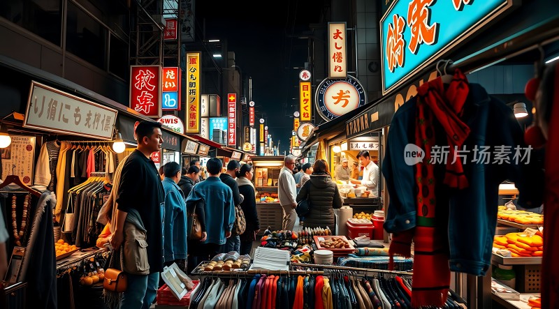 繁华夜市热闹非凡