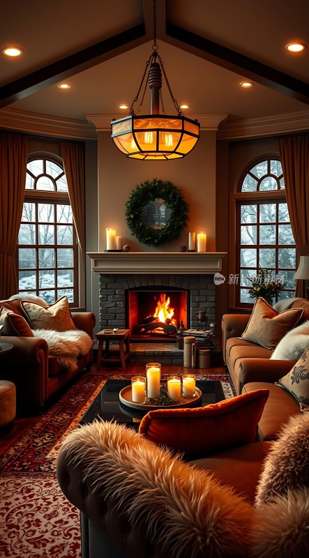 温馨壁炉客厅