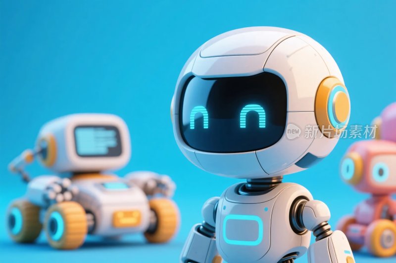 卡通机器人场景