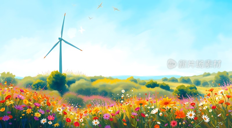 风车花海