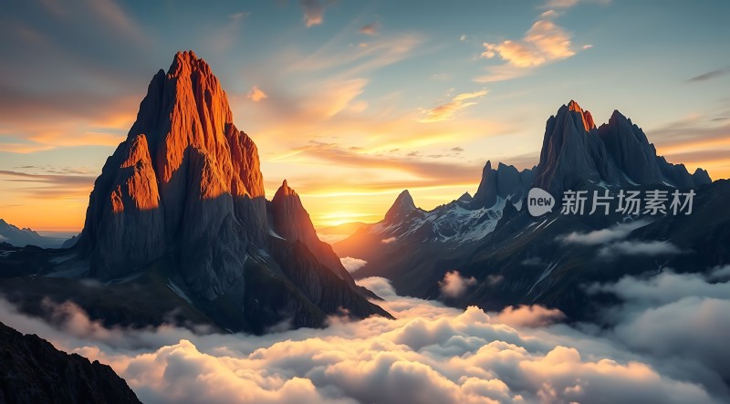 日出云海映山峰