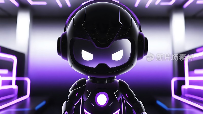 紫色机器人科技感十足！