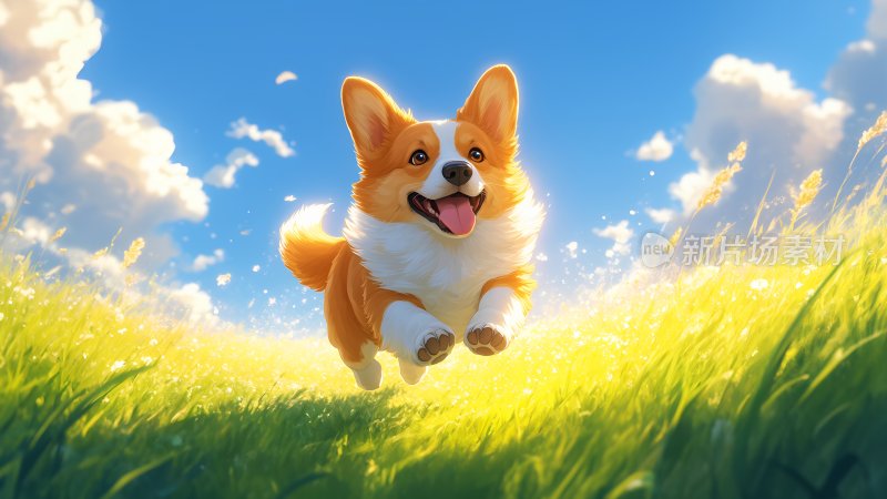 奔跑的柯基 柯基犬