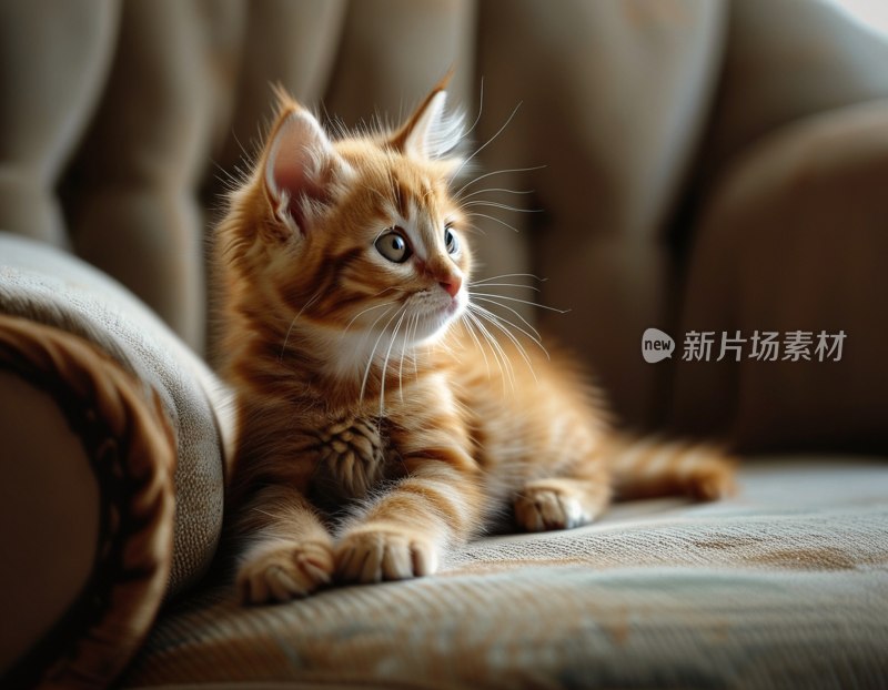 橘猫沙发凝视