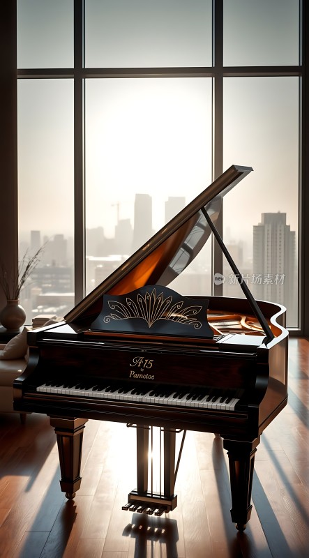 阳光下的钢琴