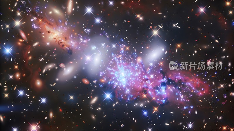 宇宙星云奇观璀璨星河共舞