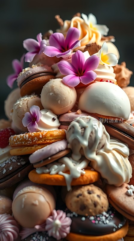 甜品花艺艺术拼盘