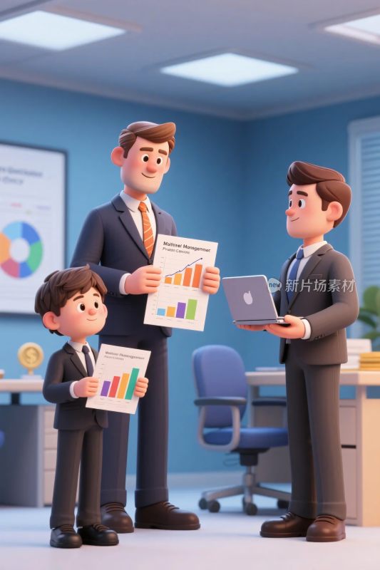 商务团队办公插画