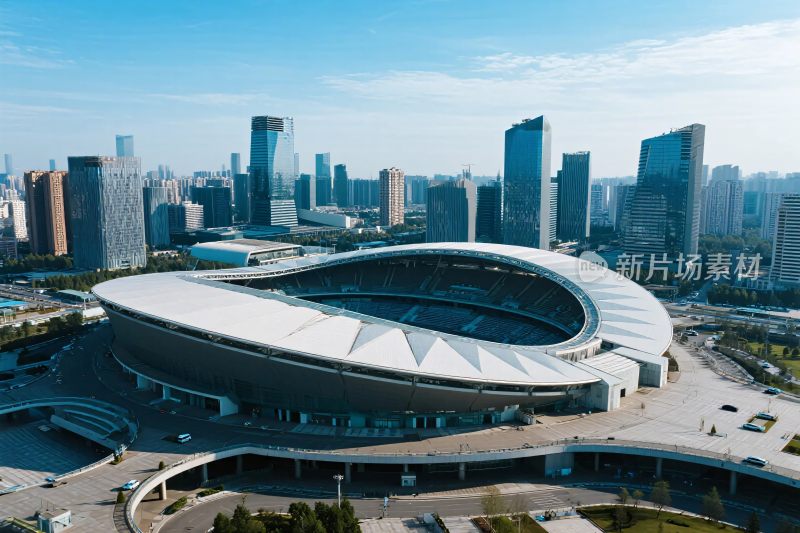 现代城市体育场鸟瞰图
