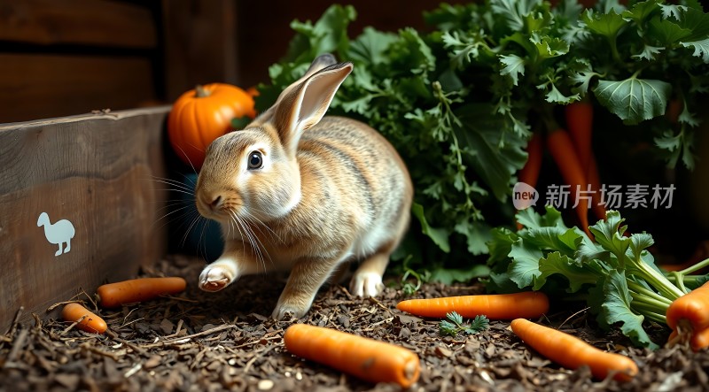 兔子与胡萝卜的温馨时光