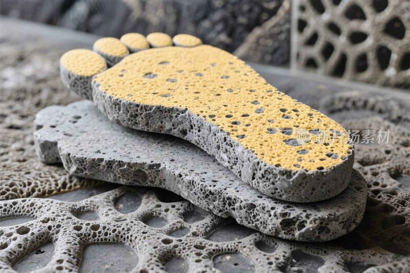 脚印造型石制摆件