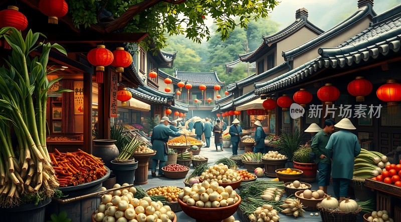 古街市集热闹非凡