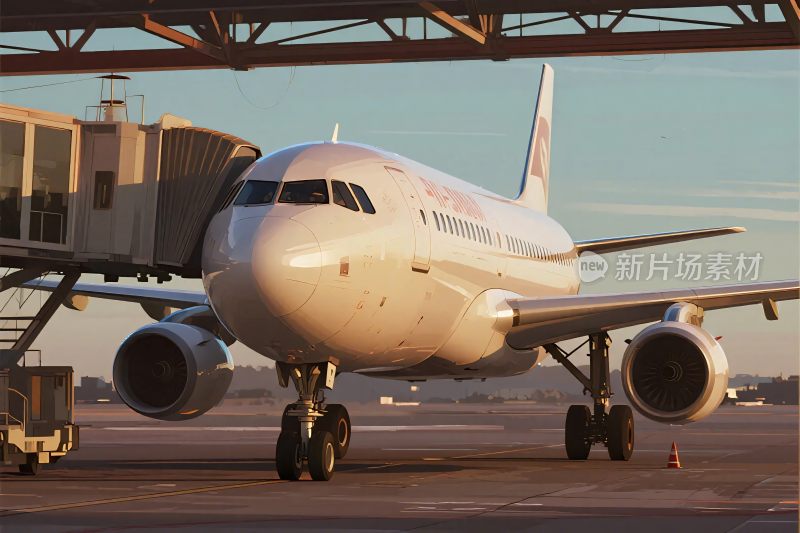 机场客机停靠场景