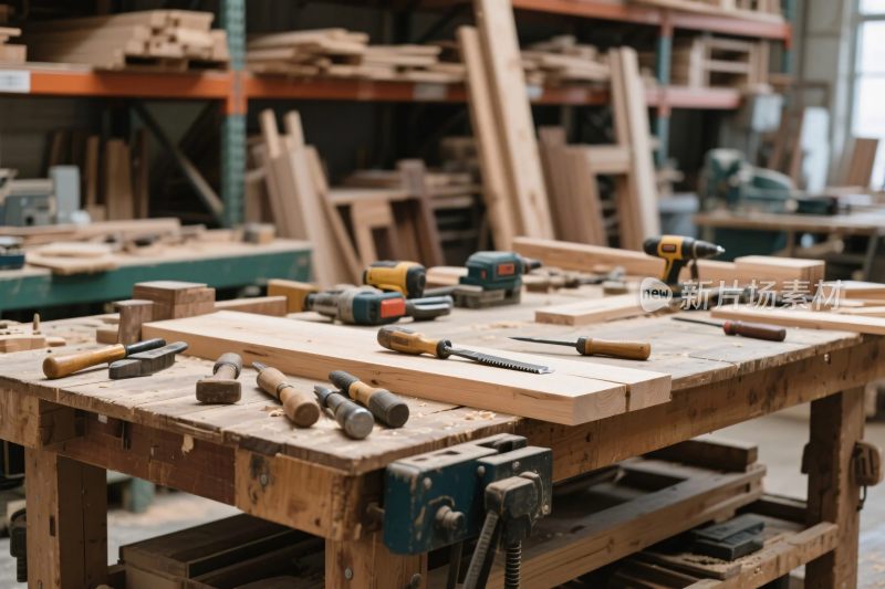 木工工作台工具场景