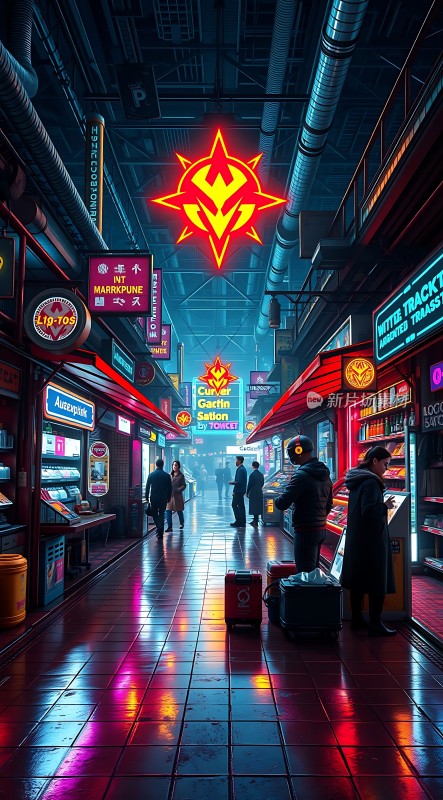 霓虹灯下的未来市场