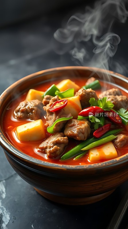 香辣豆腐牛肉煲