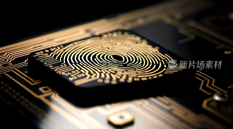 指纹识别芯片科技感十足