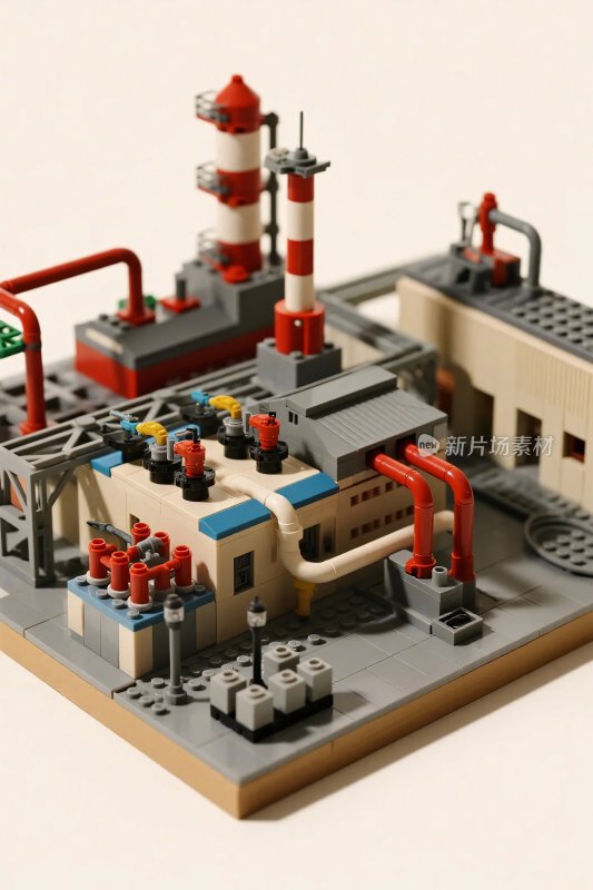 工业设施模型插画