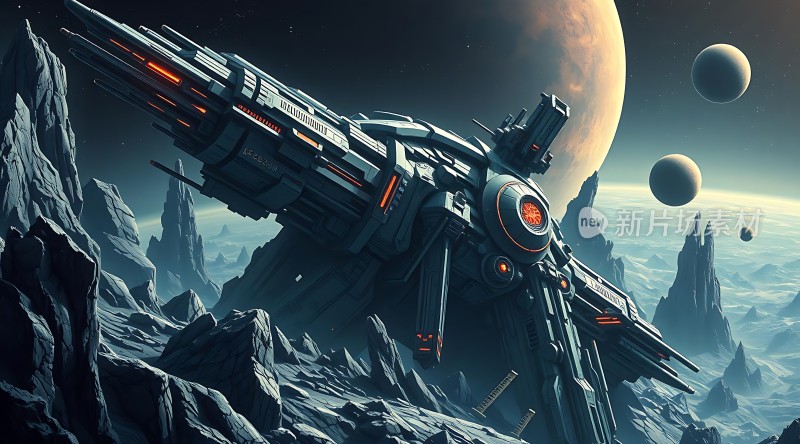 星际飞船探索未知星球