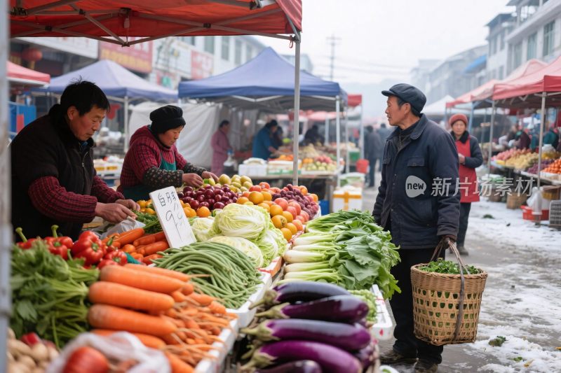 农贸市场蔬果摊位