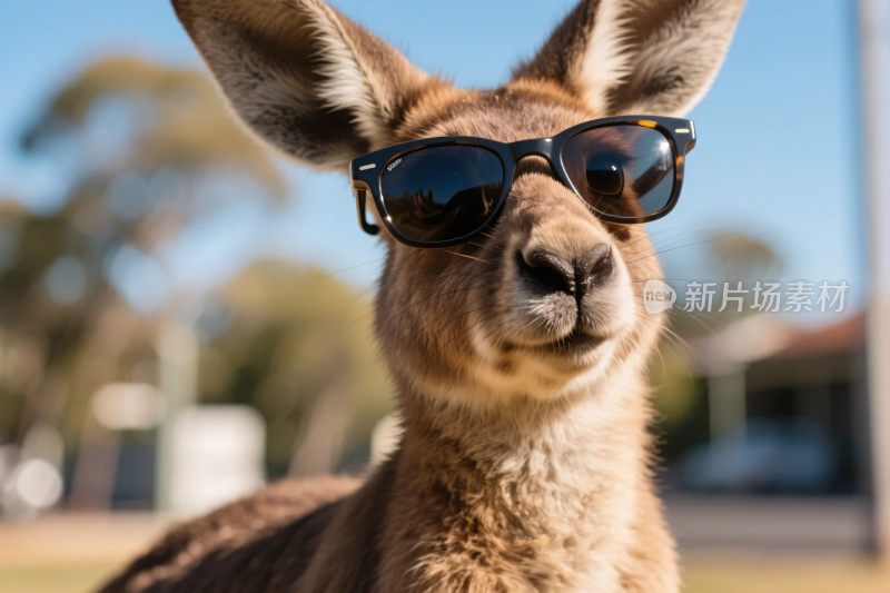 戴墨镜的袋鼠写真
