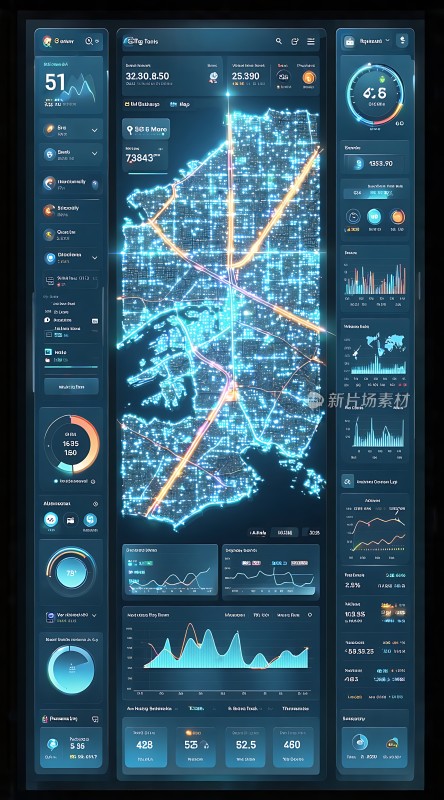 智能城市数据监控中心