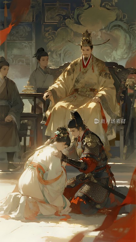 朝堂上的将军与公主