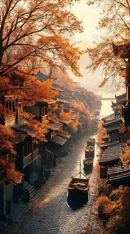 秋日古巷水乡情