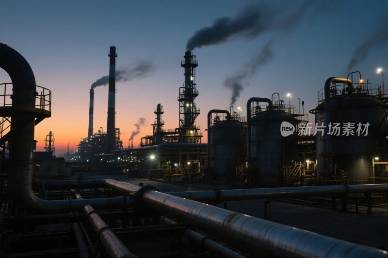工业厂区夜景图