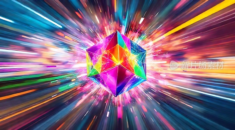 五彩斑斓的晶体爆炸
