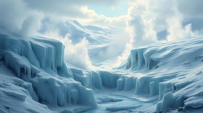 冰封雪原神秘峡谷