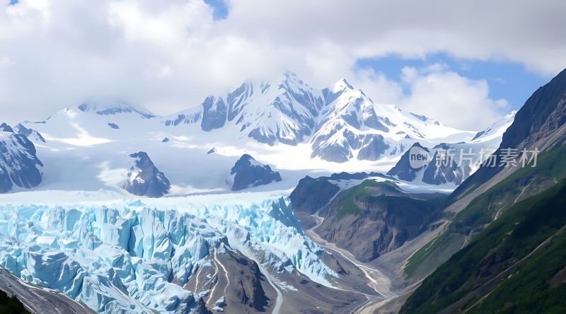 雪峰冰川奇景
