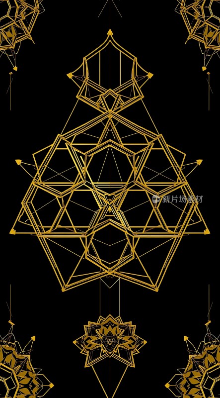 金色几何图案