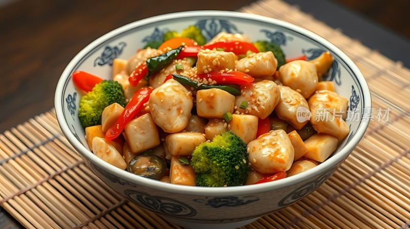 美味海鲜炒时蔬