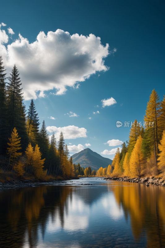 树木高山清风景图片