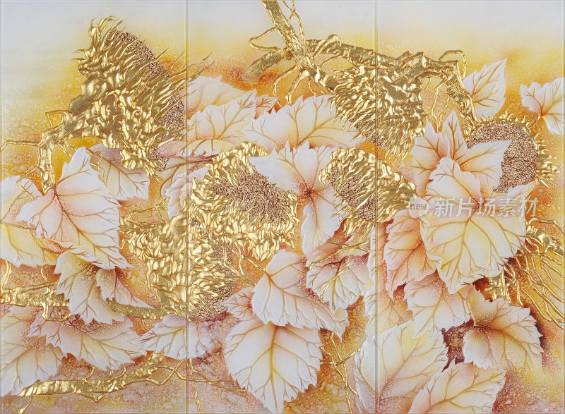 抽象向日葵背景装饰画