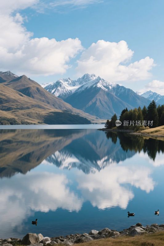 山水湖景风光图