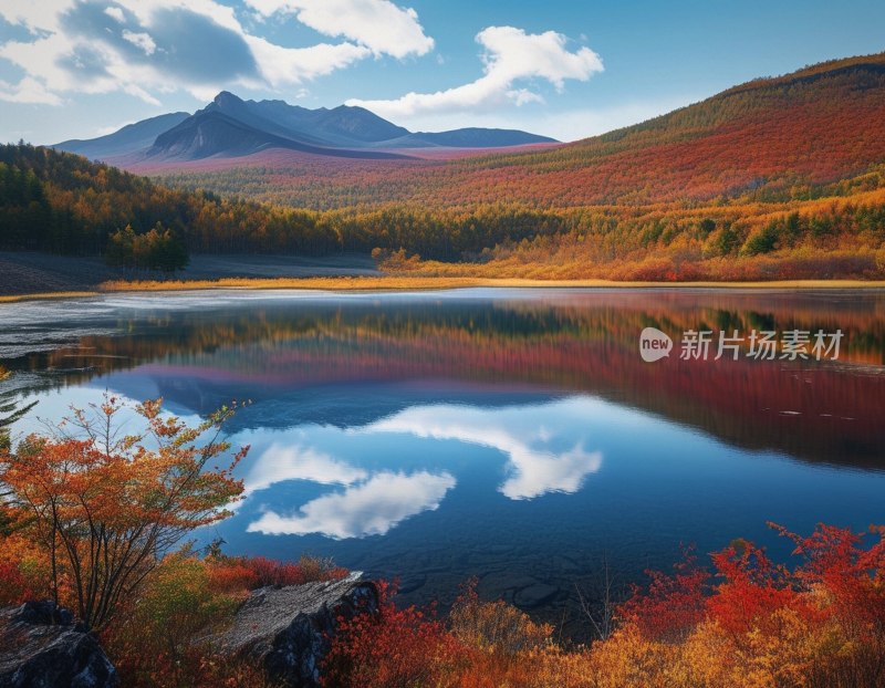 长白山秋色湖光